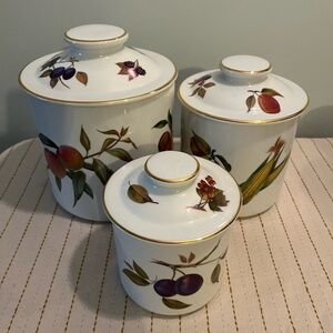 Royal Worcester Evesham 1961 Canister Set
